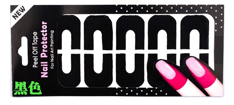 U-shaped Fingerprint Stickers Stripping Tape Finger Skin Protection Anti-splash Protection Nails Nail Polish Stickers: C