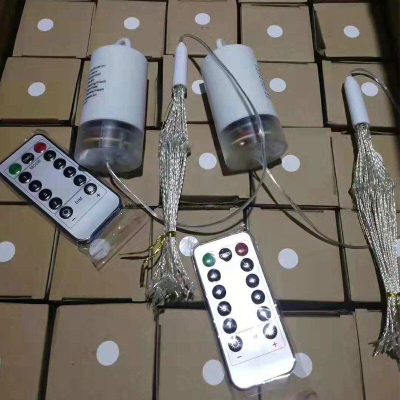 Festival bola estelar colgante cuerda luces 100-180Leds DIY fuegos artificiales cobre Hada guirnalda luces de Navidad al aire libre luz centelleante
