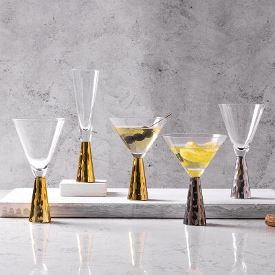 Copa de vino de lujo de la Corte Europea, oro rojo transparente, exclusivo, restaurante, boda, Copas de champán, Verre, ron, Martini