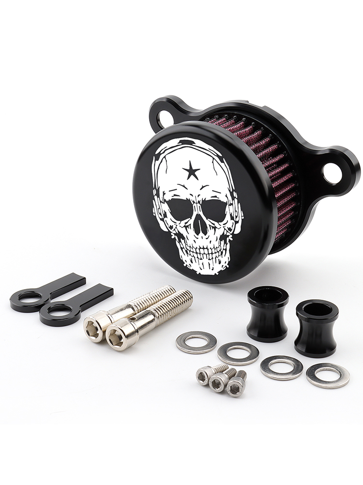 Système d'admission de filtre à Air de crâne de moto pour Harley Sportster XL883 XL1200 Iron 883 quarante-Eghit soixante-deux Nightster: Or