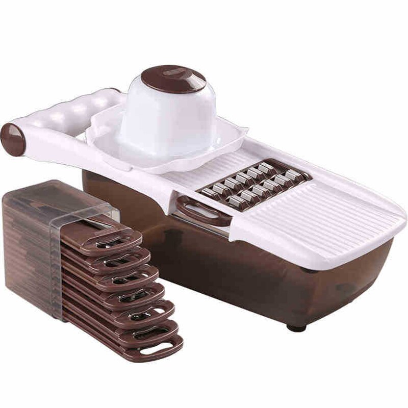 Stainless Steel Potato Wire Cutter Slicer Wire Artifact Kitchen Multi-function Chopping Device Home Radish Wire Grater: Coffee