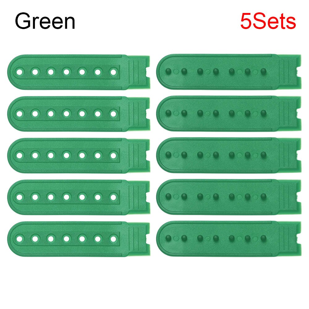 5Sets Hysterese Strap Ersatz mit 7 Löcher Bunte Hut Reparatur Verschluss Schnalle Clip Extender für Baseball Kappe Hut Zubehör: Green