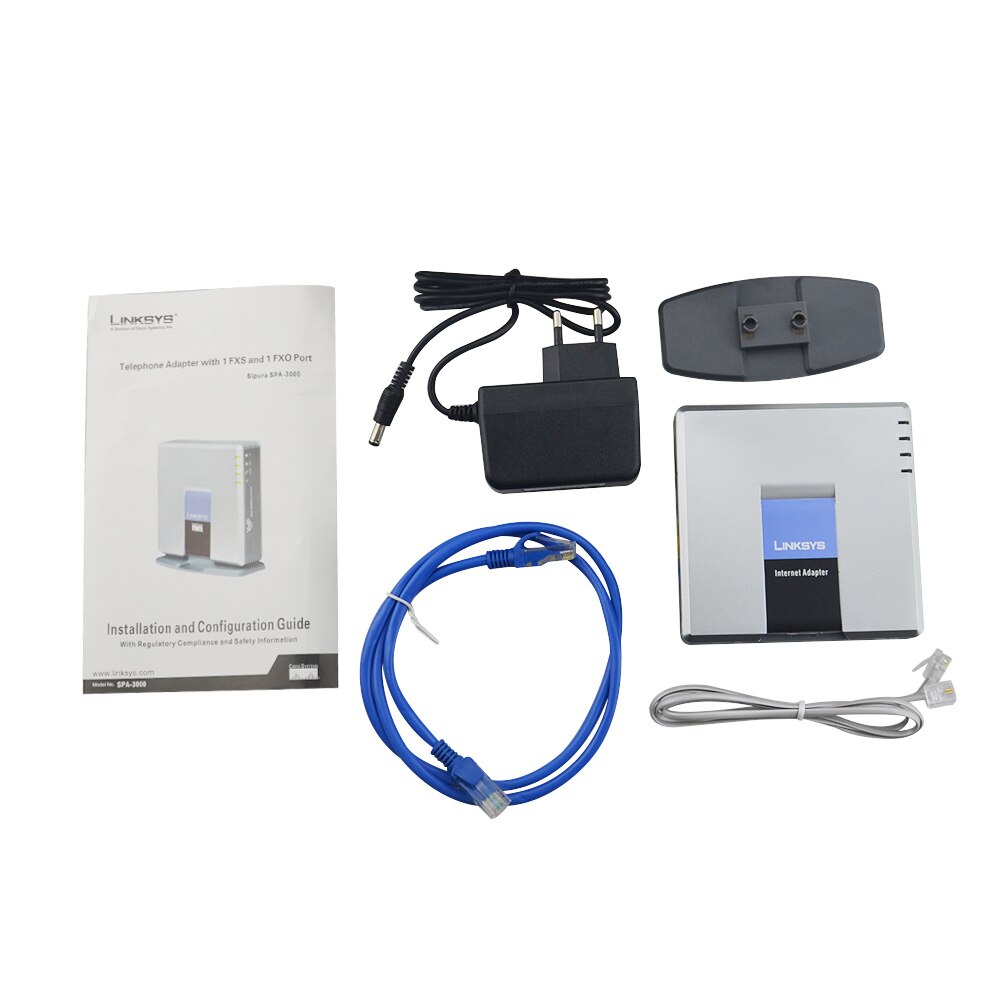 Schnelles ! ENTSPERRT LINKSYS SPA3000 SPA 3000 VOIP FXS VoIP Telefon Adapter Neue AU US EU UK Stecker