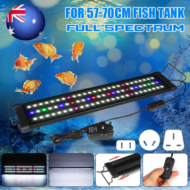 78LED 18W 55cm RGB Aquarium Licht Volledige Spectrum Aquarium Plant Marine Voor 65-70CM Vis tank
