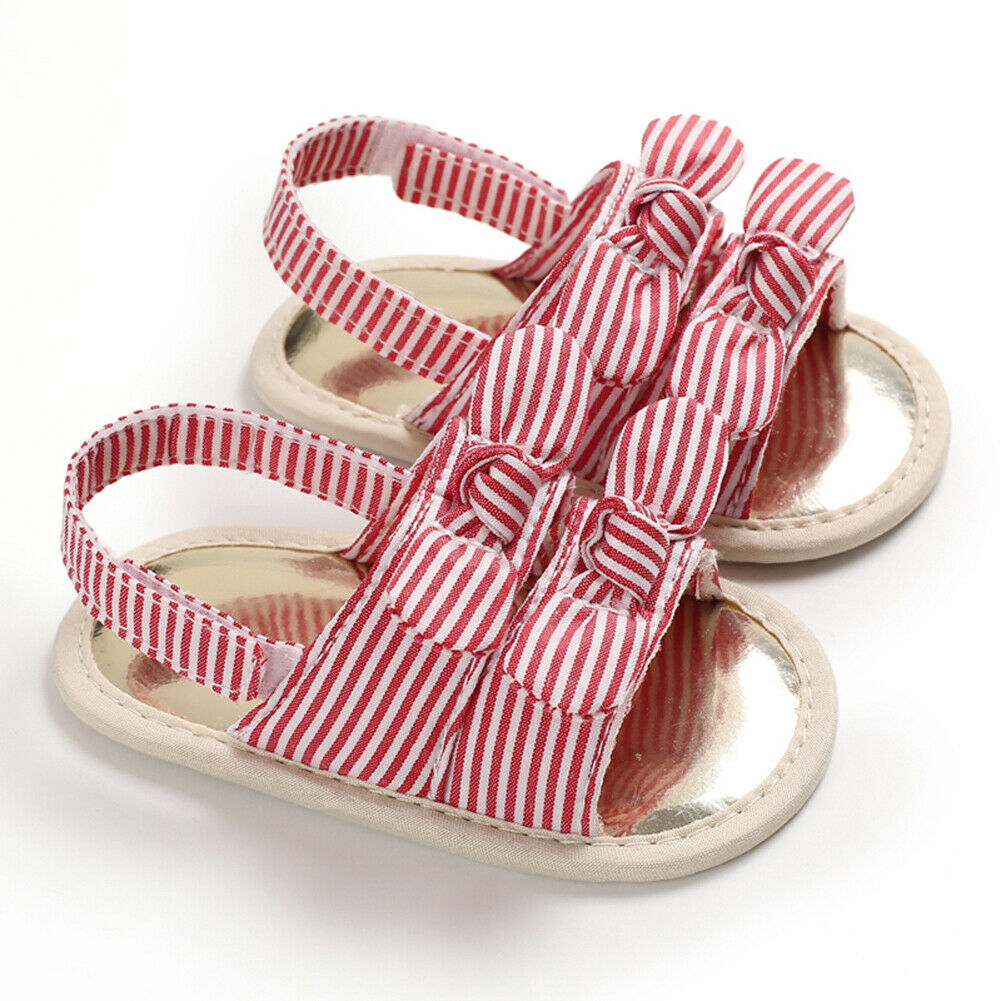 Baby Baby Meisje Zachte Zool Sandalen Schoenen 0-12Month Peuter Zomer Schoenen Boog-Knoop Sandaal