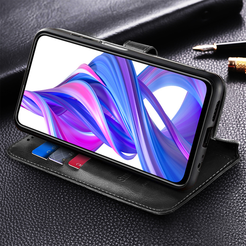 Magnético caso da aleta de couro para huawei y9s caso carteira titular do cartão suporte do livro para huawei y9s STK-L21 STK-L22 STK-LX3 capa