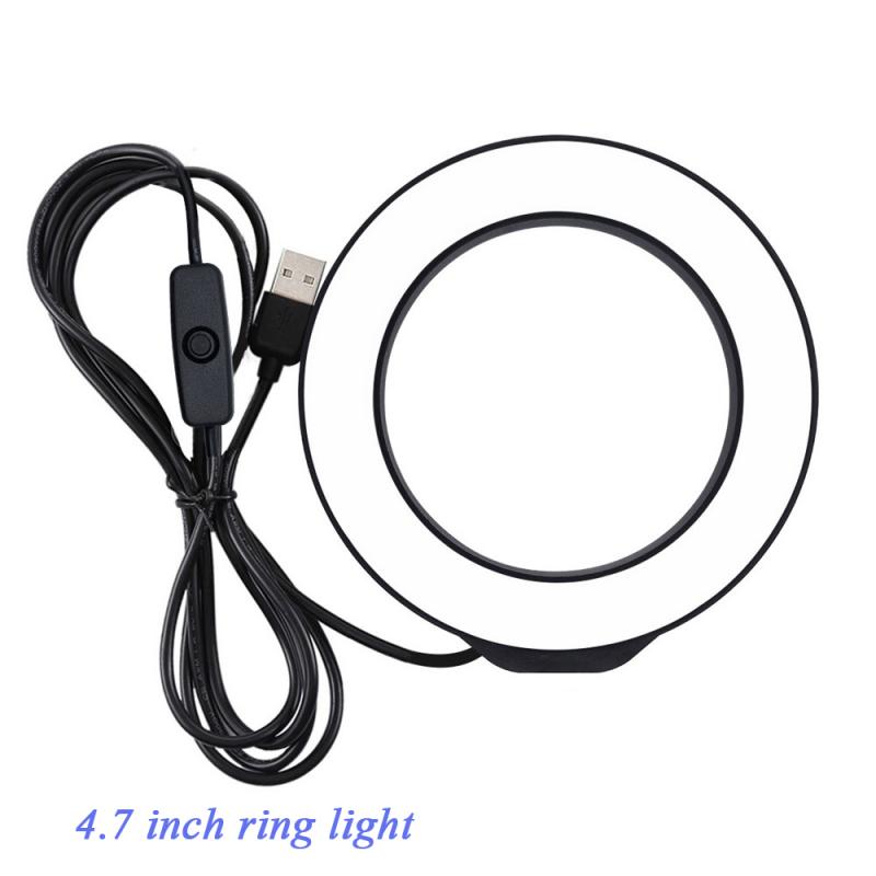 4.7 Inch Ring Licht Met Stand-Fotografie Selfie Licht Ring Voor Smartphone Make Webcast Statief Ring Licht Met Houder: 1