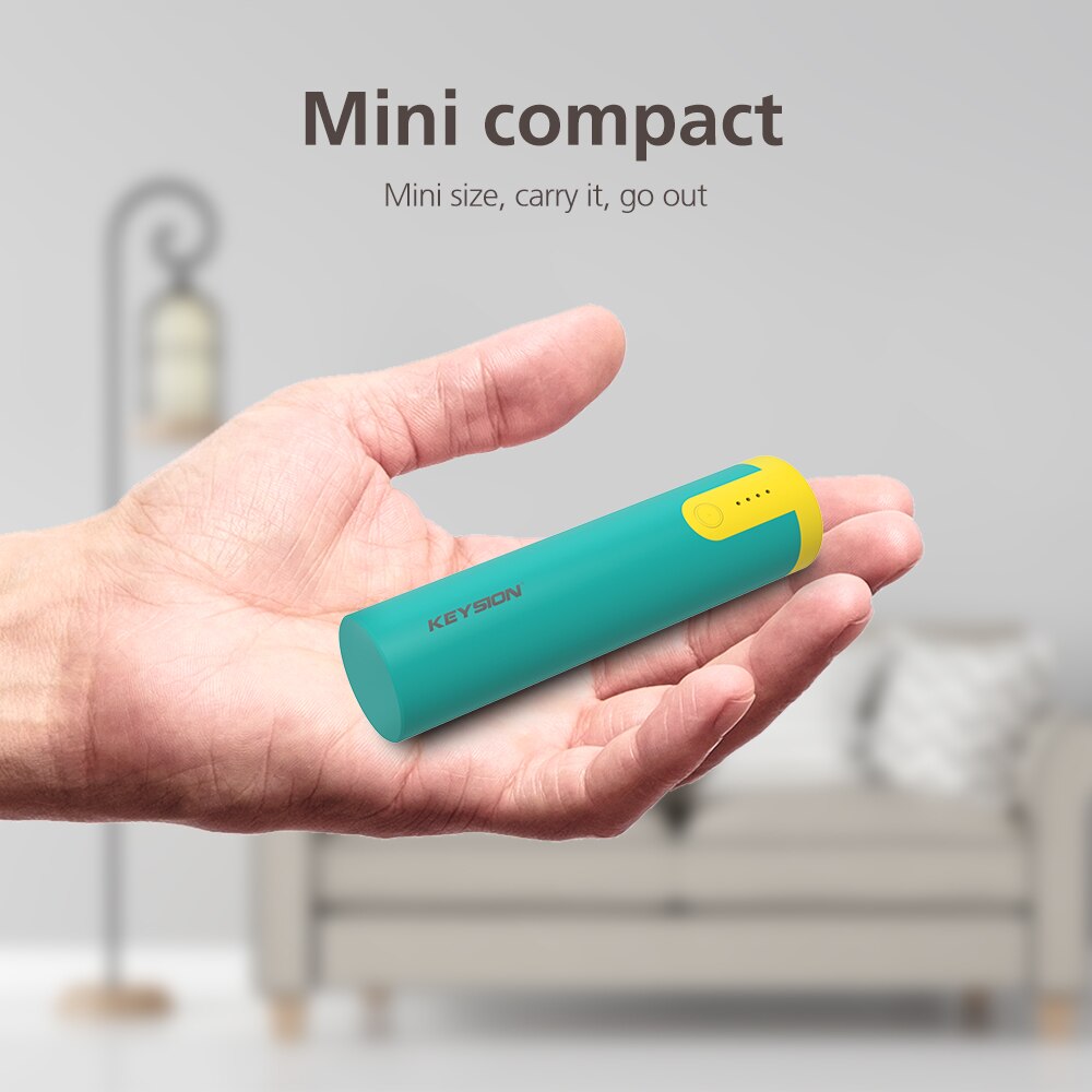 KEYSION 2000mAh Portable Power Bank Emergency Small Battery Powerbank for iPhone 11Pro Max XS 9 8 7 6S With flashlight function
