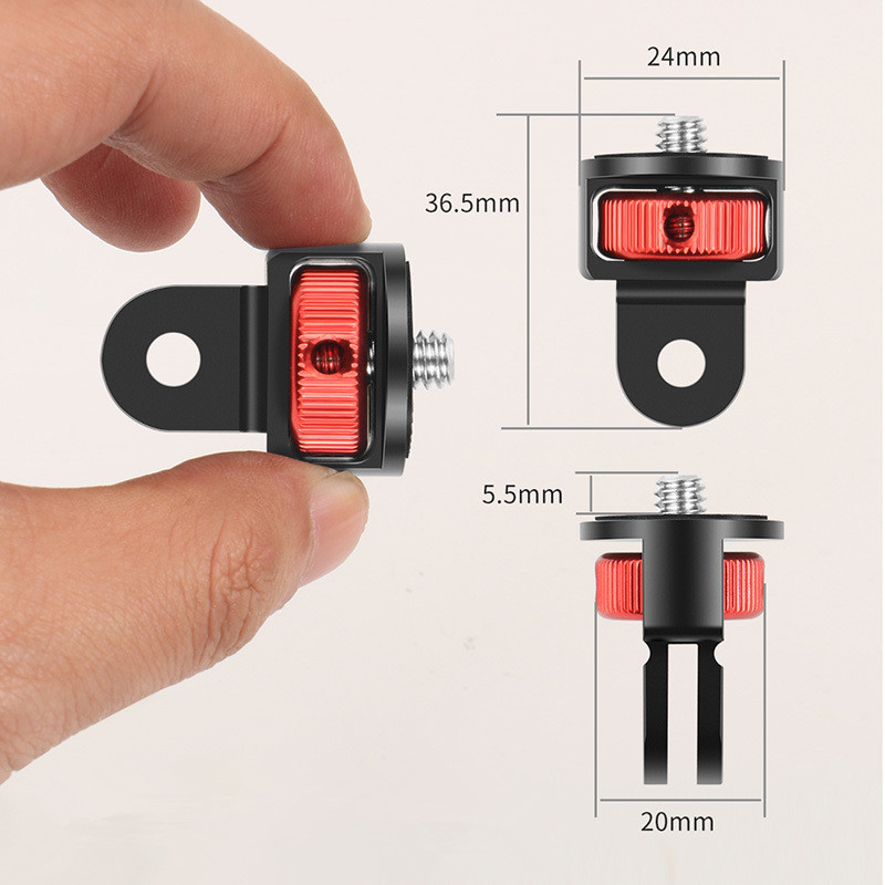 Adaptador de trípode convertidor de tornillo de 1/4 "para Gopro 13 12 11 10 9 8 Insta360 X4 X3 DJI Action 4 5Pro accesorios de montaje de monopié de cámara