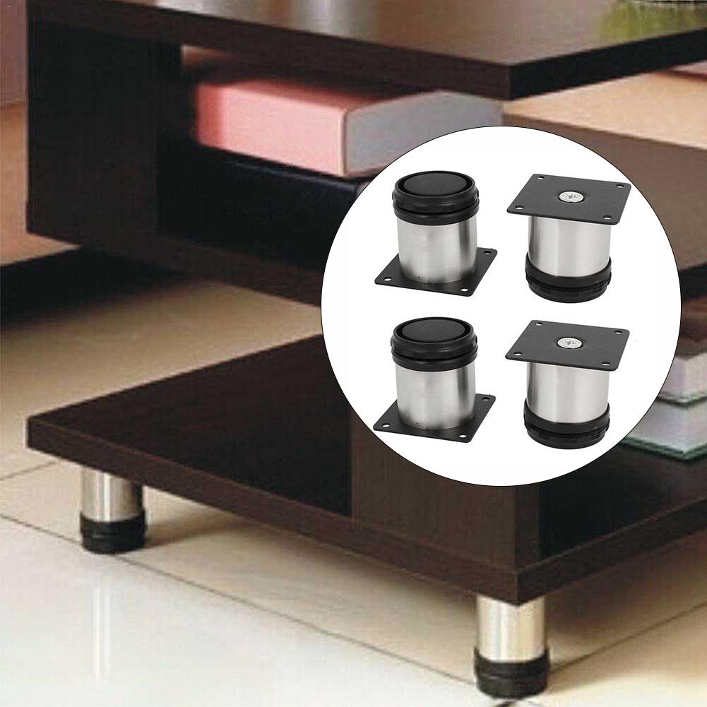 sofa łóżko nogi 4 sztuk/zestaw ze stali nierdzewnej nierdzewny piętro regulowana wysokość ochronna sofa łóżko nogi: Default Title