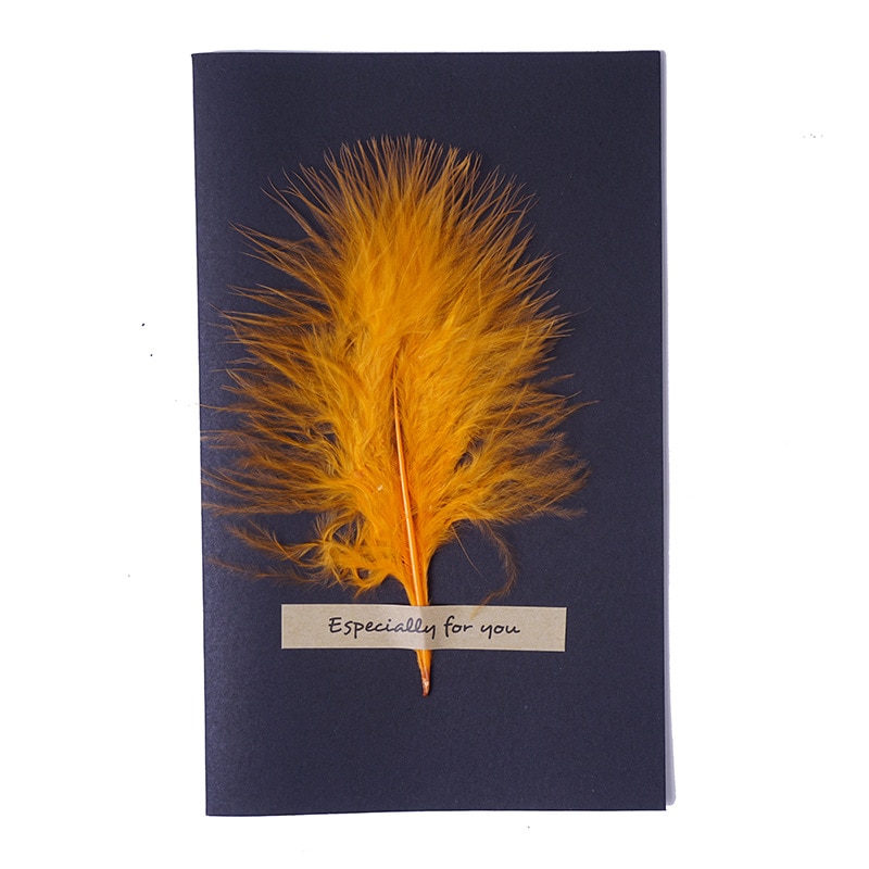 EZONE plume enveloppe + carte de voeux enveloppe noir affaires enveloppe haut de gamme Kraft papier enveloppe école fournitures de bureau