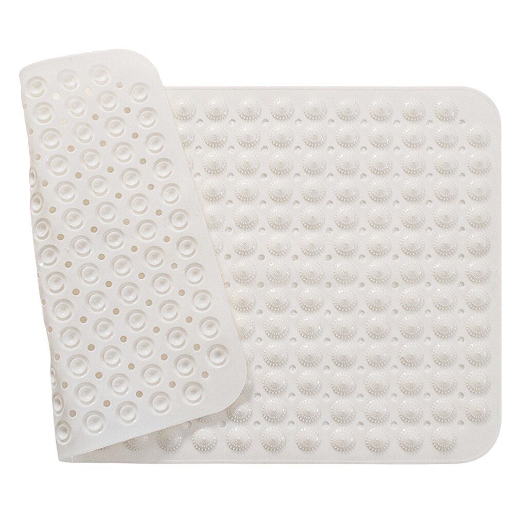 1Pcs Durable PVC Floor Mat Bathroom Foot Mat Skid Resistance Foot Mat Shower Floor Mat(White): White 1