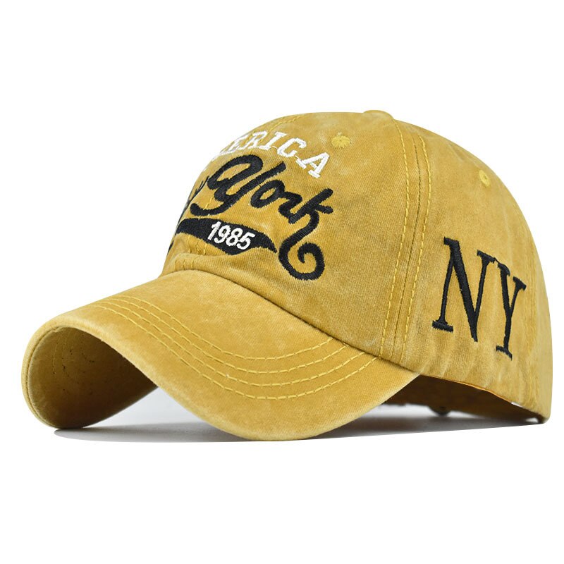 Baseball Snapback Hoed Ny Brief Lente Herfst Cap Hiphop Uitgerust Cap Hoeden Voor Mannen Vrouwen Slijpen Multicolor: Yellow