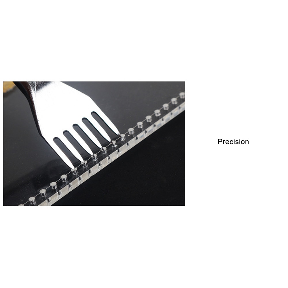 Leather Craft Acrylic Perspex Cutting Circle Corner Stitch Stencil Template Ruler DIY Tool