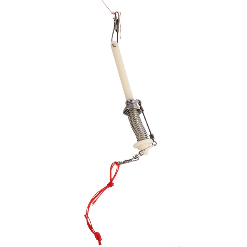 Automatyczny haczyk wędkarski akcesoria wędkarskie narzędzie połowowe automatyczny haczyk wędkarski wiosna spust hak leniwy uniwersalny pełna prędkość: biały