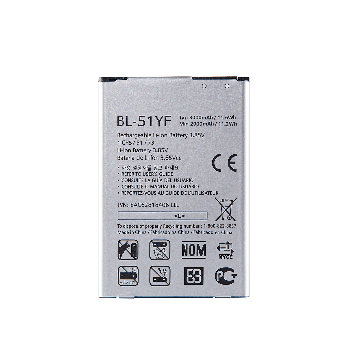 BL-51YF-batería Original para LG G4, H815, H811, H810, H818, H819, V32, VS986, VS999, US991, LS991, F500 G, Stylo F500, F500S, F500L, 3000mAh