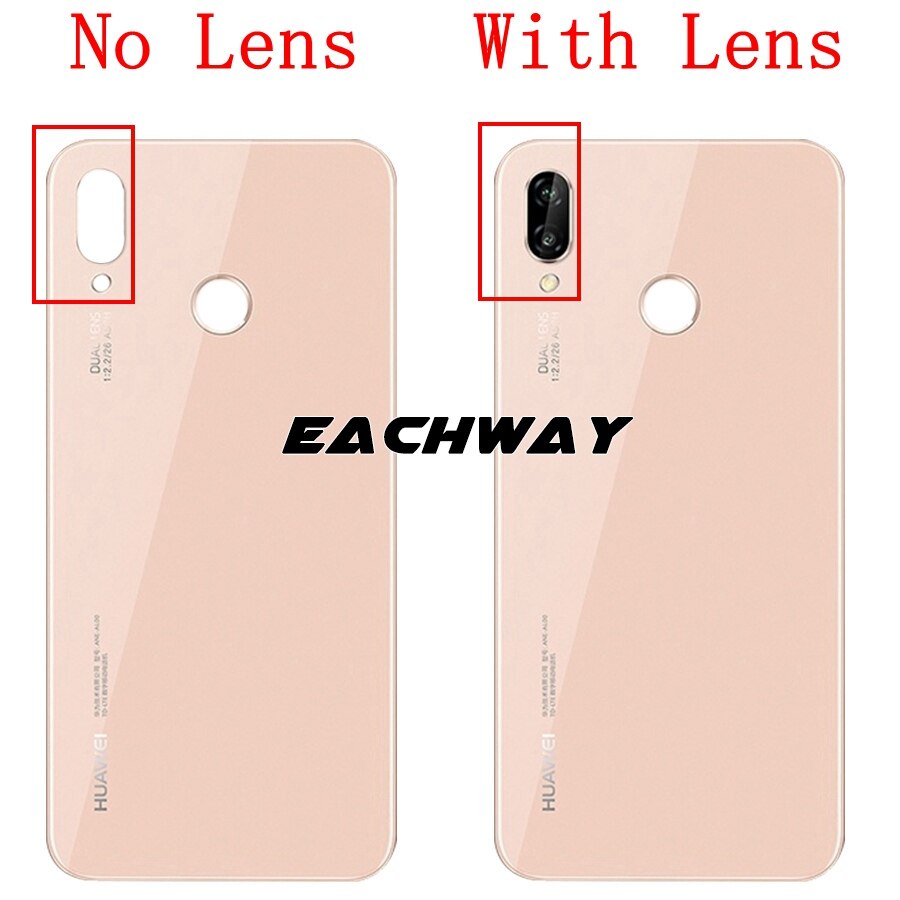 for Huawei P20 Lite Back Glass Battery Cover With Camera Lens for Huawei P20 Lite Battery Cover Nova 3e Rear Door Housing Case