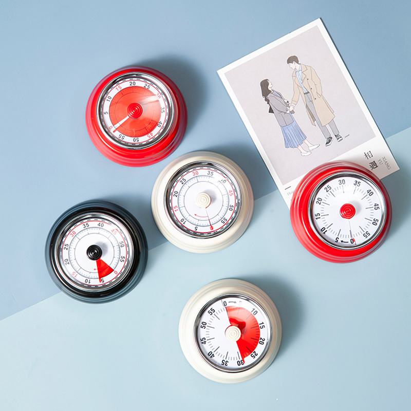 Mechanical Timer Bakery Cooking Shower Study Minutnik Set Time Reminder Countdown Alarm Clock with Magnet Fix Kitchen Supplies
