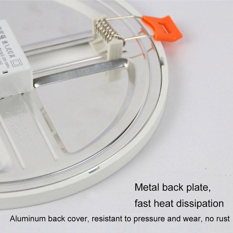 Ultra cienki Downlight 6W 8W 15W 20W Led sufitowe wpuszczane Led reflektor Slim okrągły/kwadratowy Panel światła z bezpłatnym otworu do otwierania