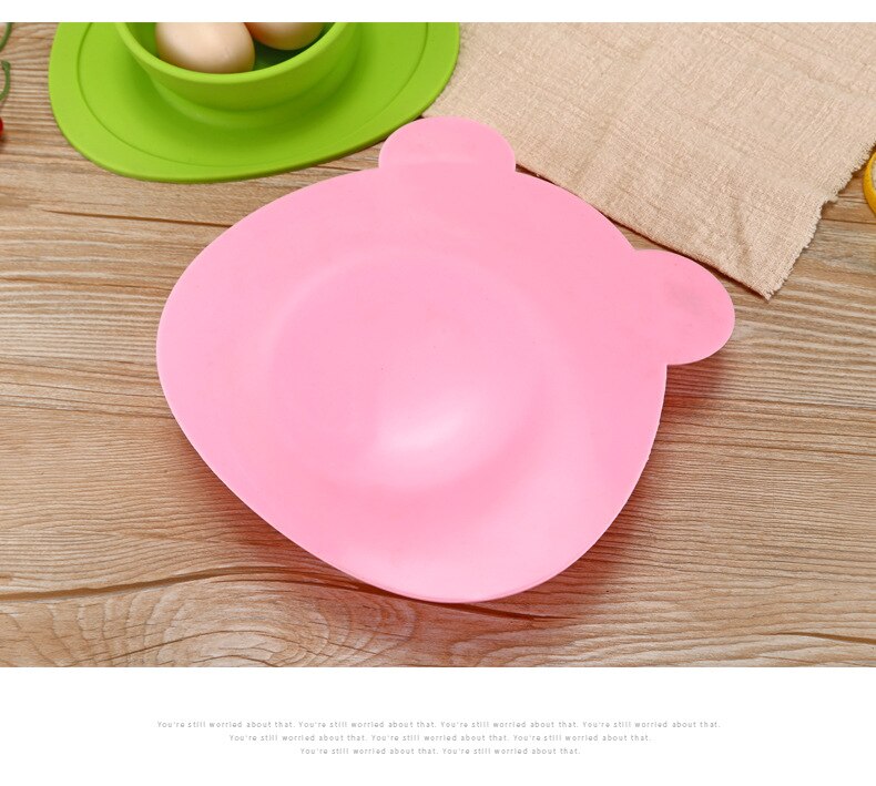 Baby Silicone Bowl Children Silicone Slip-proof Plate Integrated Separate Sucker placemat divided plate