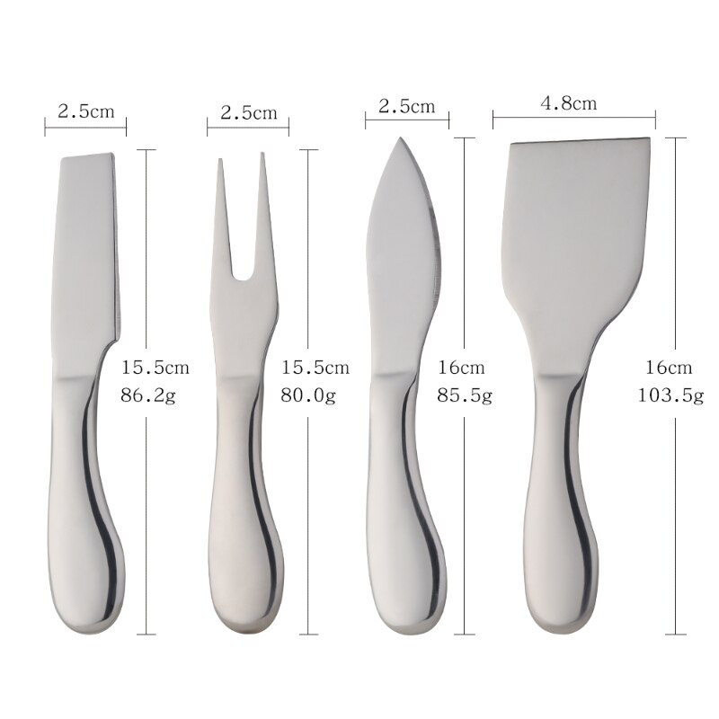 Outil à fromage en or, trancheur, couteau râpes à fromage, outils de cuisine, spatule à gâteau, couteau à beurre, ensemble de 4 pièces
