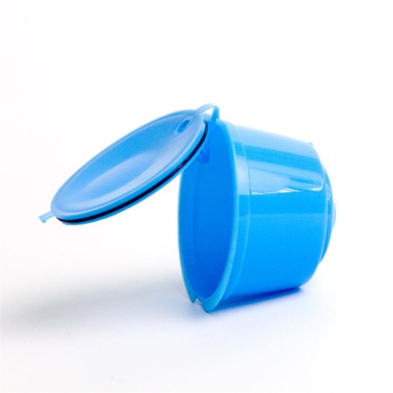 Cápsula de café recargable de plástico de 8 colores Compatible con modelos Dolce Gusto para rellenar cestas de filtro taza de café: Blue