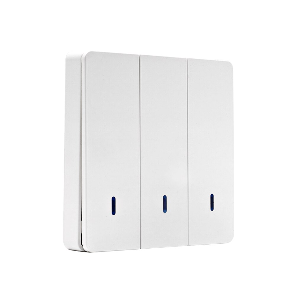 Germa 1/2/3 Knop 433Mhz Smart Push Draadloze Schakelaar Licht Rf Afstandsbediening 110V 220V Ontvanger rf Wandpaneel Plafond Lamp: 3 Button Panel