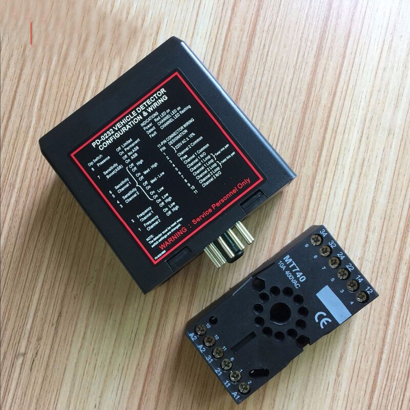 AC110v PD232 dual channel induction car loop detector sensor for motor protection door parking system