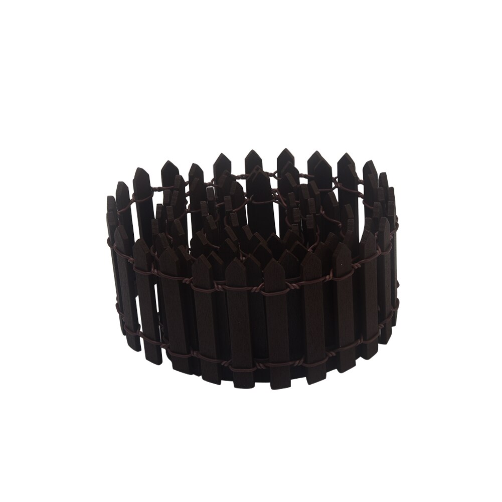 Miniatyr hantverk liten krukväxt blekande gren trädgårdsdekoration suckulenta växter mini staket dockhus träbarriär handmålad: Kaffex 1pc 5cm