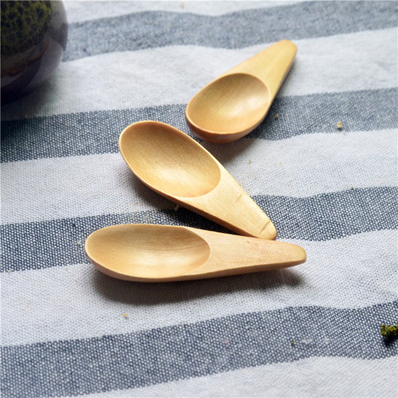 5Stck Kreative Kleine Holz Löffel 7X 2,5 Cm Teelöffel Mini Milch Pulver Löffel Kaffee Löffel Holz Besteck Küche Zubehör
