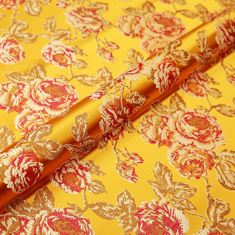 Raso chino tela brocado seda jacquard tejidos DIY material para costura de cheongsam y kimono