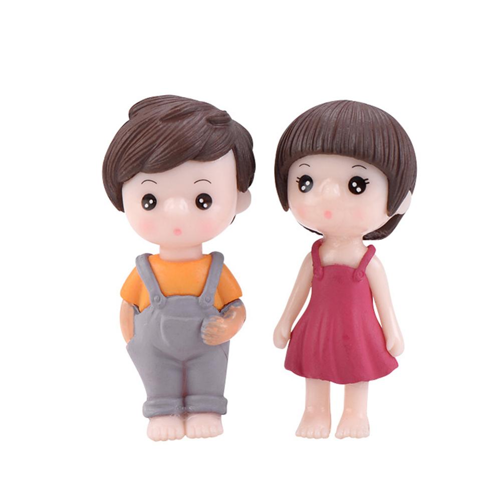 Mini park benk bestefar bestemor modell miniatyr plast hage statuer landskap hage dekor ornament skulpturer: 12