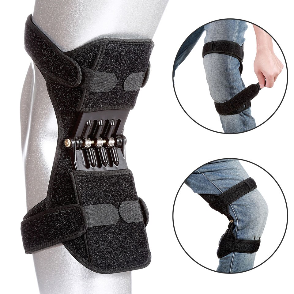 Power Lift Knee Protector Joint Support Knee Pads Breathable Non-Slip Knee Pads Rebound Spring Force Knee Booster Leg Protector