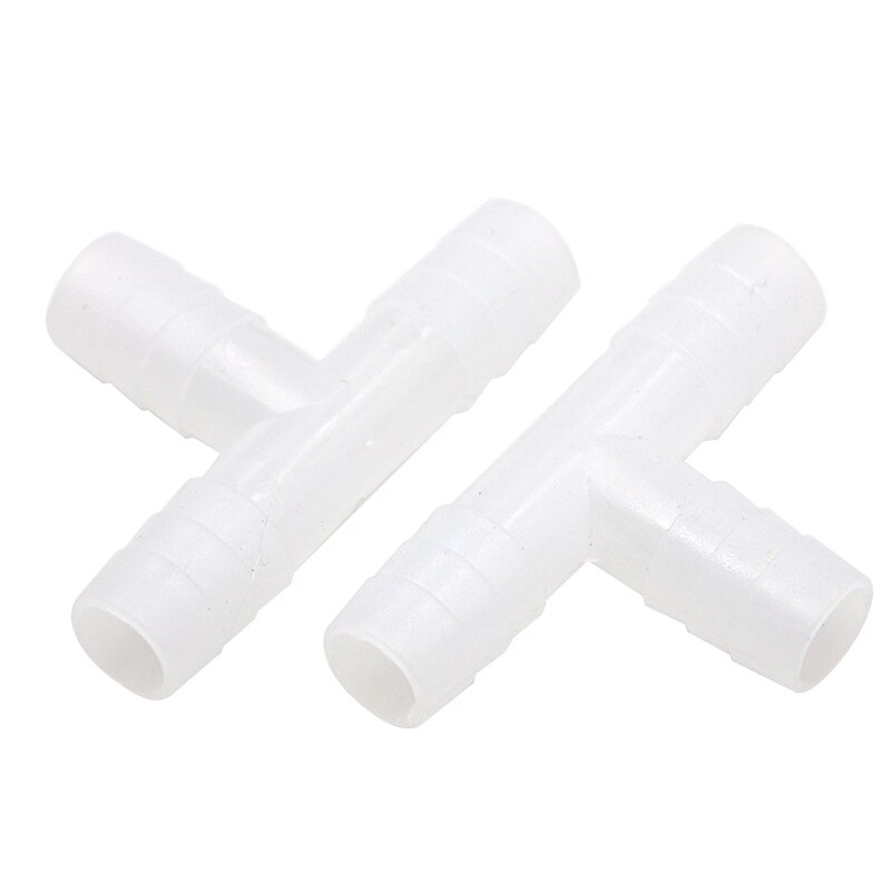 100Pcs Drinknippel Tee Buis Connector Diameter 8Mm Plastic Konijn Kip Kwartel Duiven Huisdieren Aansluitleiding Boerderij Apparatuur: White