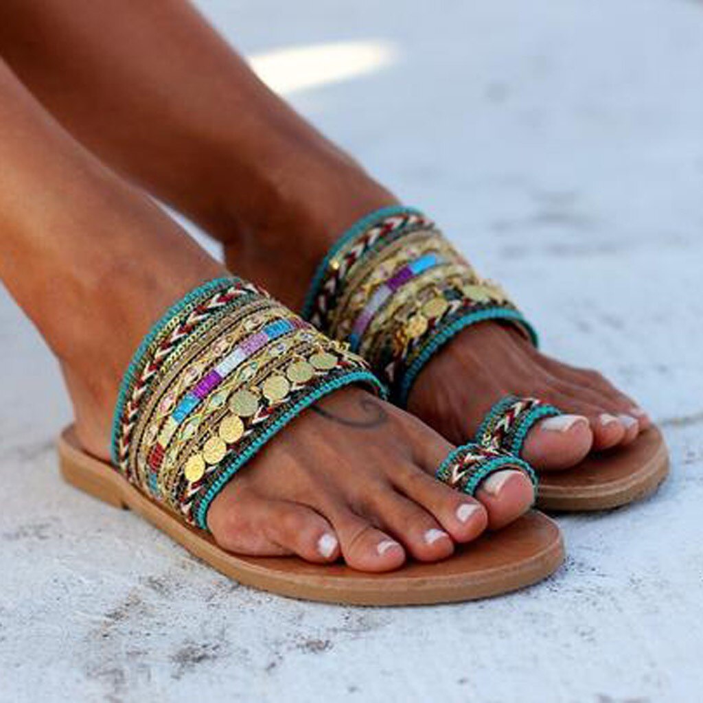 Håndlavede håndlavede sandaler til kvinder i græsk stil boho flip flop sandaler streetwear sko kvinder chaussures femme