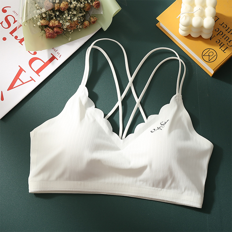 Women Tube Tops Female Crop Top Seamless Underwear Backless Sleeveless Tank Bra Sexy Intimates With Removable Bandeau Top: White