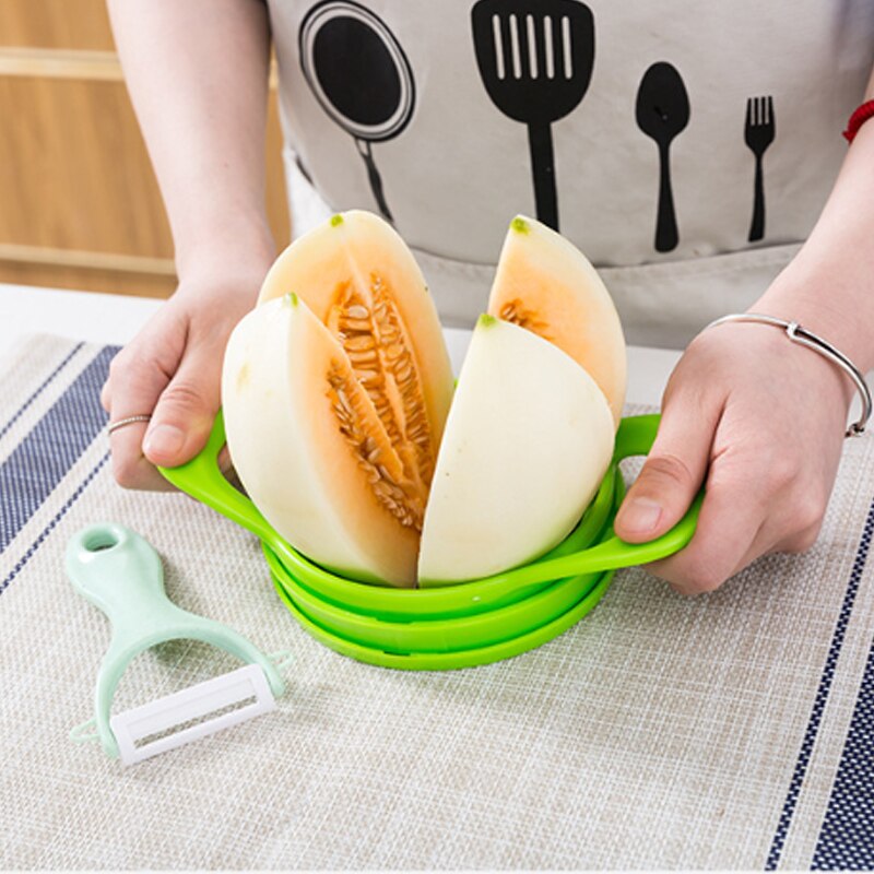 6 Pcs Multifunctionele Snijmachine Grote Cut Apple Mango Met Handvat Rvs Gevulde Fruit Cutter Keuken Snijgereedschap keuken