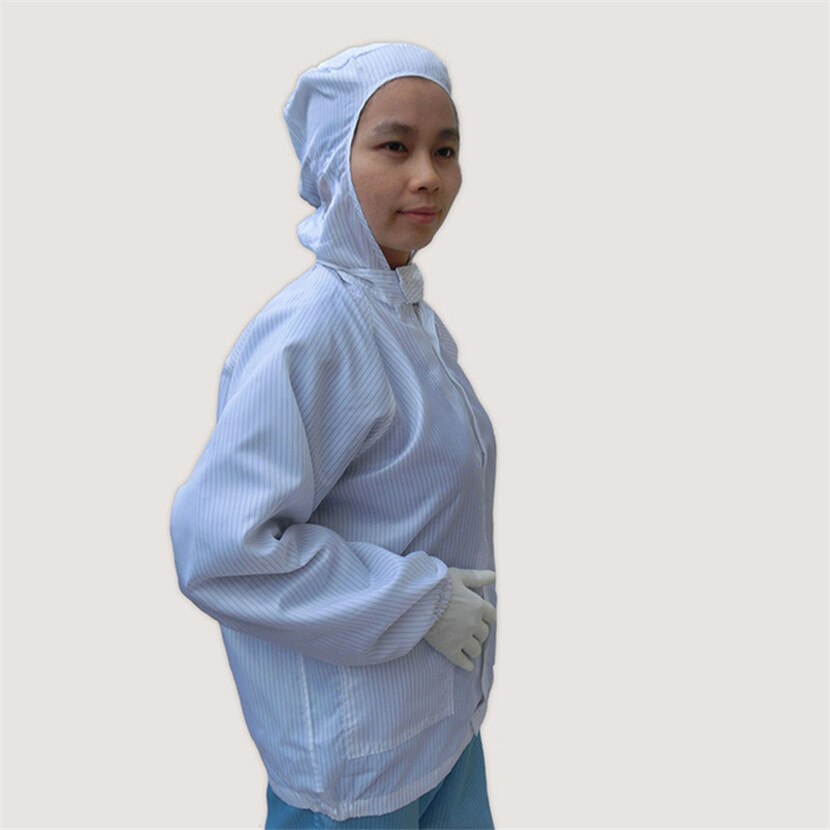 Beschermende Overalls Kleding Veiligheid Anti Statische Capuchon Voedsel Cleanroom Workshop Mens ESD Stofdicht Werkkleding