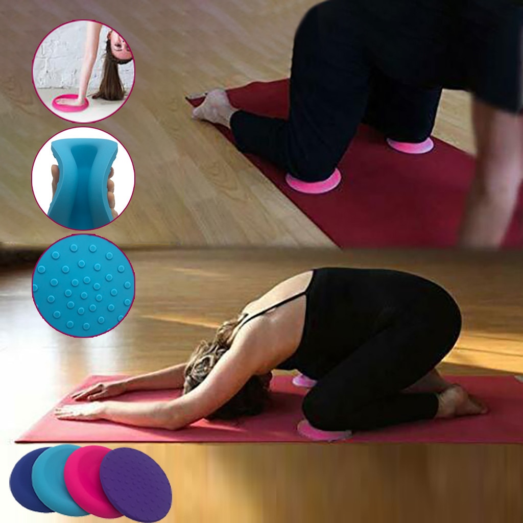 Rodilleras redondas pequeñas de Yoga, esterilla de Yoga de silicona completa para soporte de codo y rodilla, almohadilla protectora de silicona antideslizante para Fitness, deporte, gimnasio