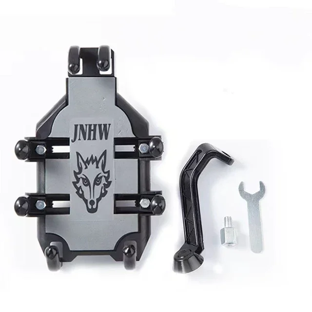 Soporte Universal mejorado para teléfono móvil, ocho garras para motocicleta, Scooter, ATV, bicicleta, e-bike: BLANCO