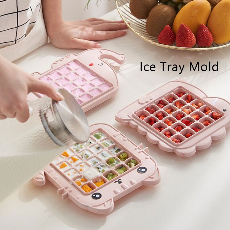Leuke Cartoon Plastic Ijsbakje Maker Keuken Bar Diy Vierkante Vorm