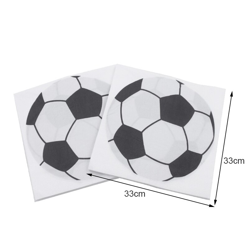 100 Stuks Gedrukt Feature Voetbal Patroon Papier Servetten Voor Event Party Decoratie Tissue Papieren Handdoeken Dagelijkse Benodigdheden