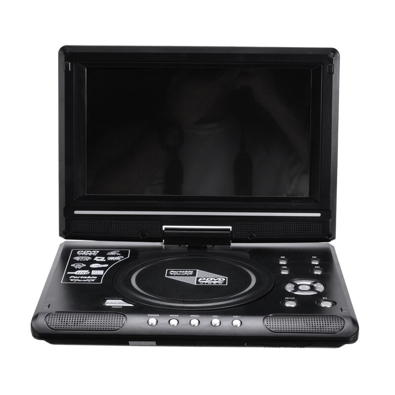 Reproductor de DVD portátil para coche, dispositivo con adaptador de Radio USB, compatible con recepción de Radio FM, enchufe europeo, VCD, CD, 9,8 pulgadas,