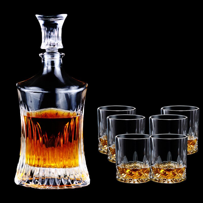 exquisit Karaffe Whiskey kristall glas wein flasche Karaffe flasche familie wein glas einstellen
