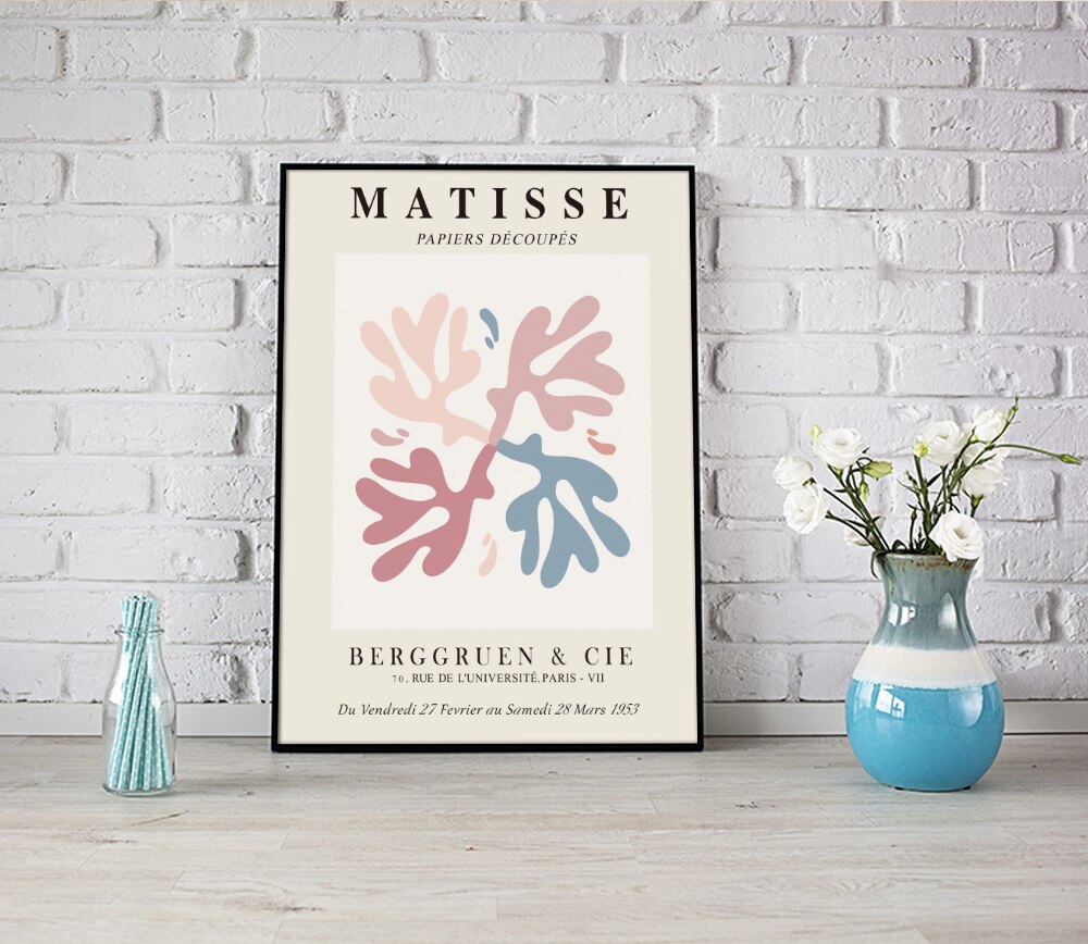 Henri Matisse découpes, Matisse feuille Art abstrait impression moderne Art photos et botanique abstrait célèbre mur Art toile