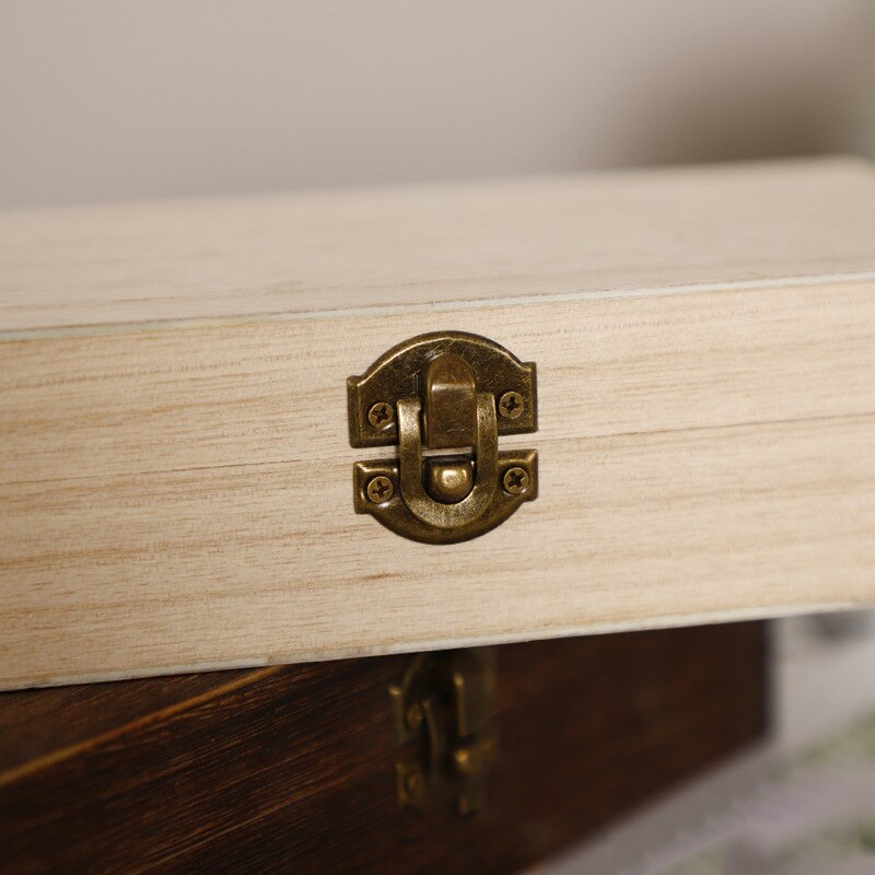 Retro Jewelry Box Wood Clamshell Storage Box Deskt... – Grandado