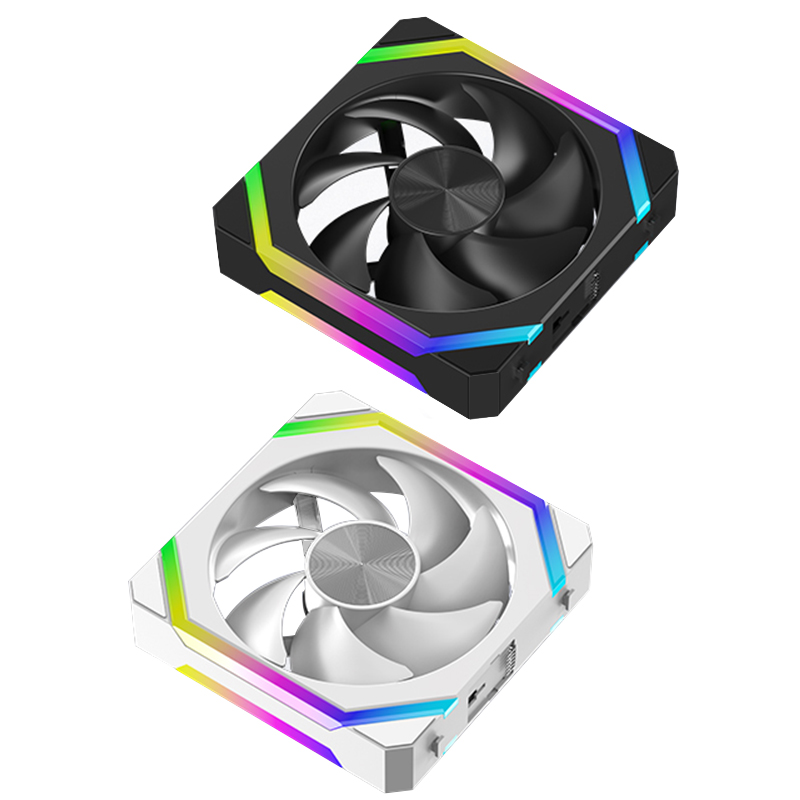 Jumpeak cs120 argb ventilador de refrigeração 240mm modular empilhável emenda pwm silencioso 120mm rgb ventiladores para jogos caso pc cpu refrigerador de água