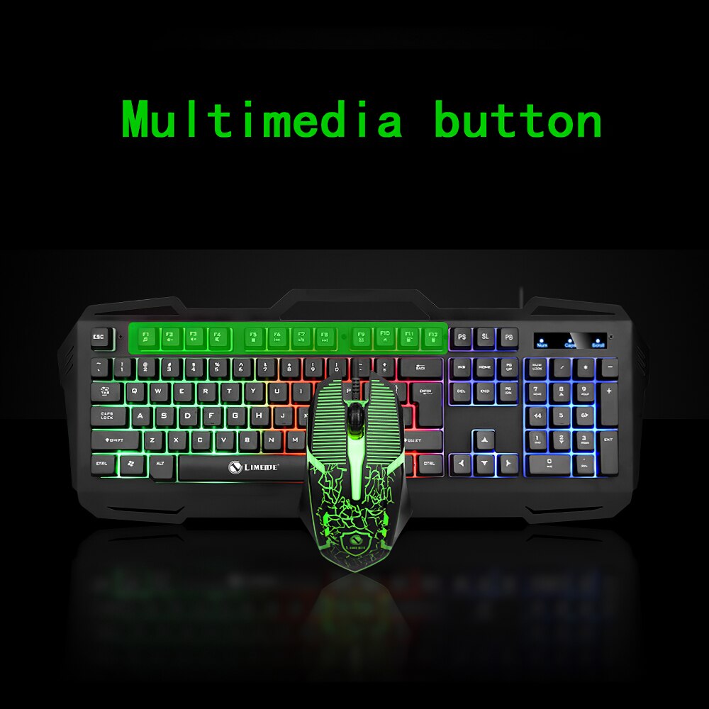Gaming Keyboard RGB Backlit Silent Gaming Mouse Set Mechanical Keyboards Mouse Gamer Kit for Computer Game PC Laptop
