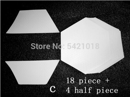 Waxless Hexagon Surfplank Pad Deck Tractie Surfpad Cilicone Rubber Pspro Grip Pad: 20PCS C without box