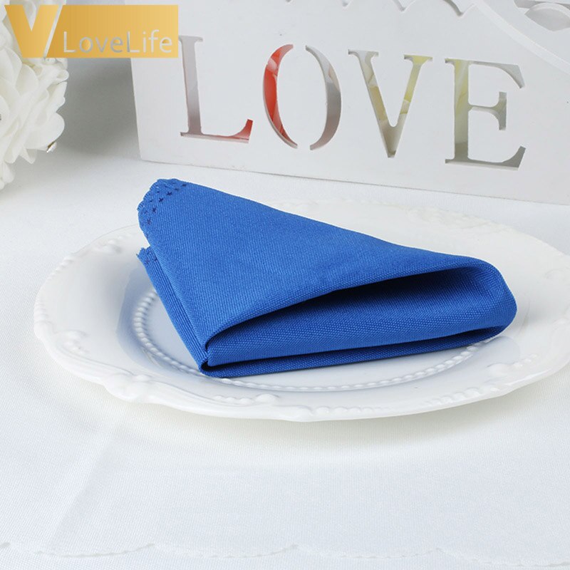100 Stuks 30*30cm Servet Polyester Tafelkleden Vele Kleuren 12 "x 12" Doiner Wedding Party thuis Tafeldecoratie: Royal blue